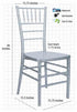 Chivari 40 Chair Pack Silver ToughResin™ Chiavari Chair CCRS-MONO-AX-T-40