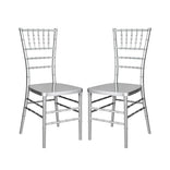 Silver Resin Steel Skeleton™ Chiavari Chair- 2 Pack - Some Assembly Required