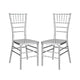 Chivari Silver Resin Steel Skeleton™ Chiavari Chair- 2 Pack - Some Assembly Required CCRS-U2-STEEL-AX-T-2