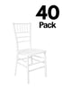 Chivari 40 Chair Pack White ToughResin™ Chiavari Chair CCRW-MONO-AX-T-40