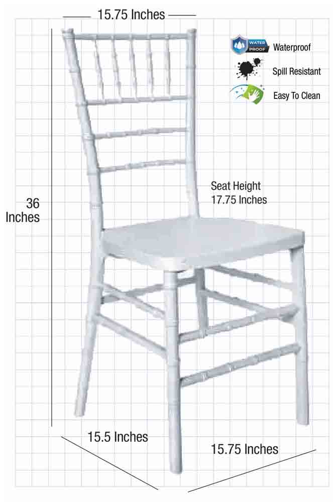 Chivari 40 Chair Pack White ToughResin™ Chiavari Chair CCRW-MONO-AX-T-40