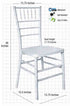 Chivari 40 Chair Pack White ToughResin™ Chiavari Chair CCRW-MONO-AX-T-40