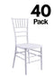 Chivari 40 Chair Pack White Steel Skeleton™ Resin Chiavari Chair CCRW-STEEL-AX-T-40