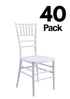 Chivari 40 Chair Pack White Steel Skeleton™ Resin Chiavari Chair CCRW-STEEL-AX-T-40