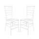 Chivari White ToughResin Chiavari Chair - 2 Pack - Some Assembly Required CCRW2-U-ZG-T-2