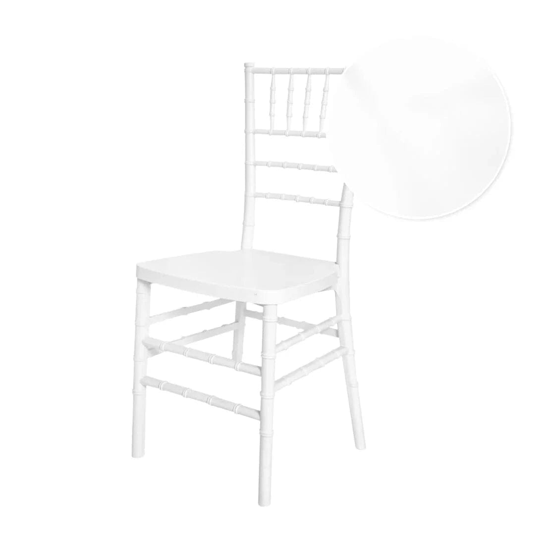 Chivari White ToughResin Chiavari Chair - 2 Pack - Some Assembly Required CCRW2-U-ZG-T-2