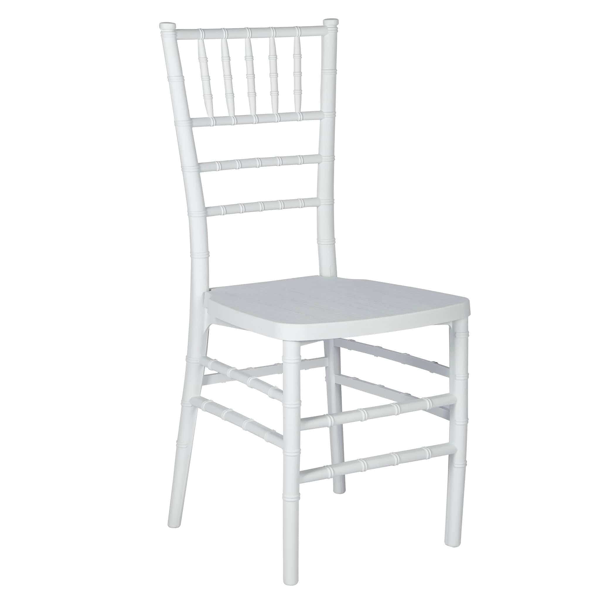 Chivari White Woodgrain ToughResin™ Chiavari Chair CCRWB-MONO-AX-T