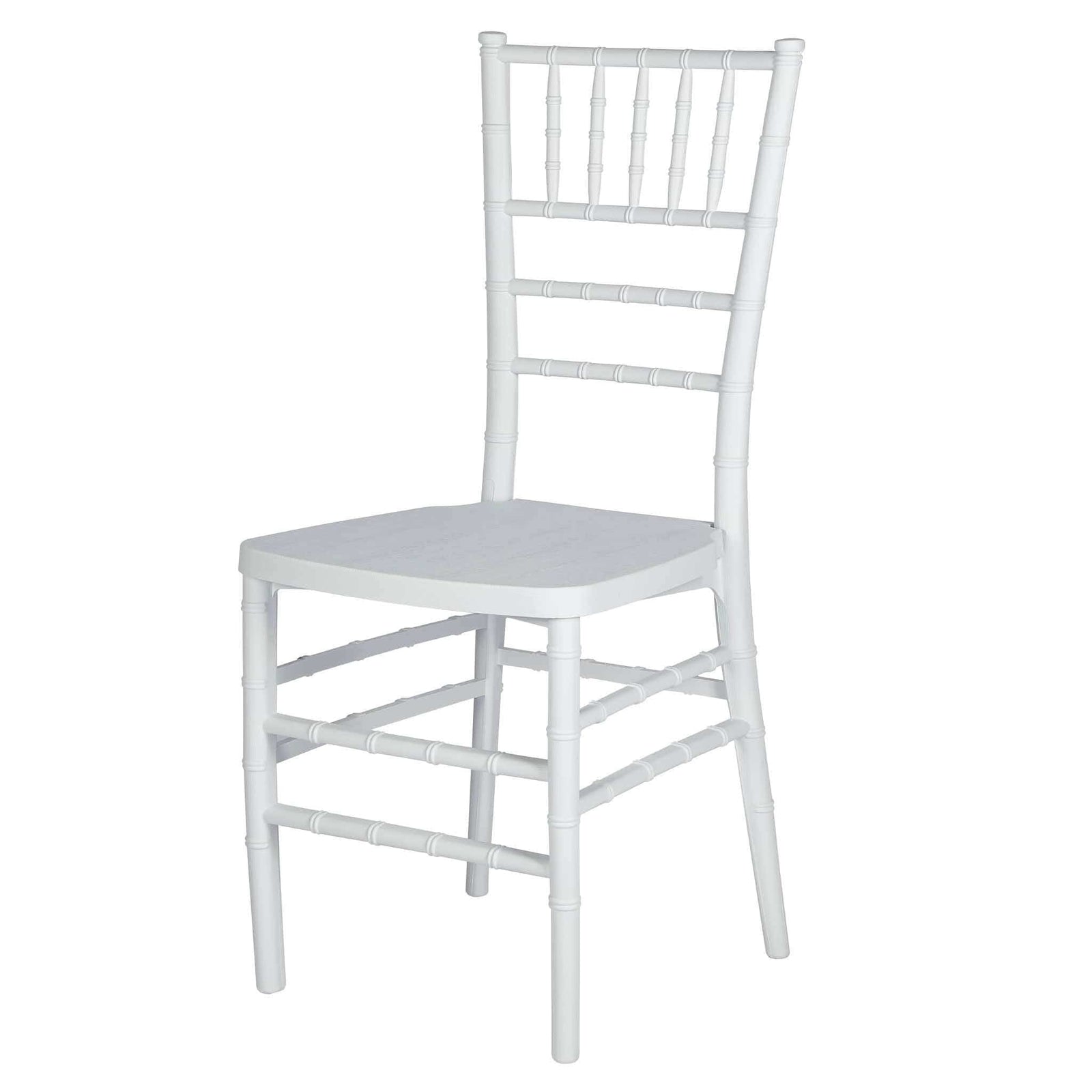 Chivari White Woodgrain ToughResin™ Chiavari Chair CCRWB-MONO-AX-T