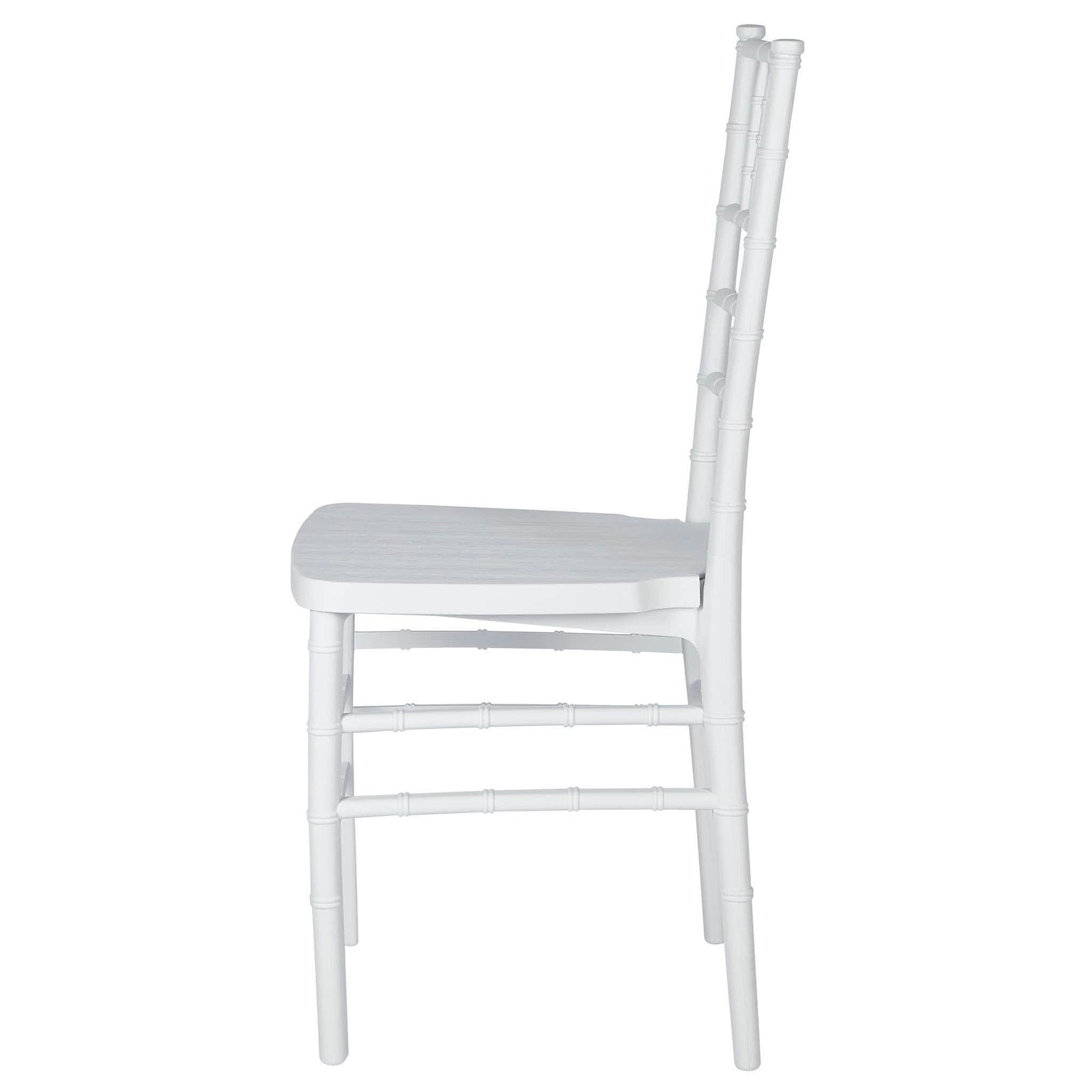 Chivari White Woodgrain ToughResin™ Chiavari Chair CCRWB-MONO-AX-T