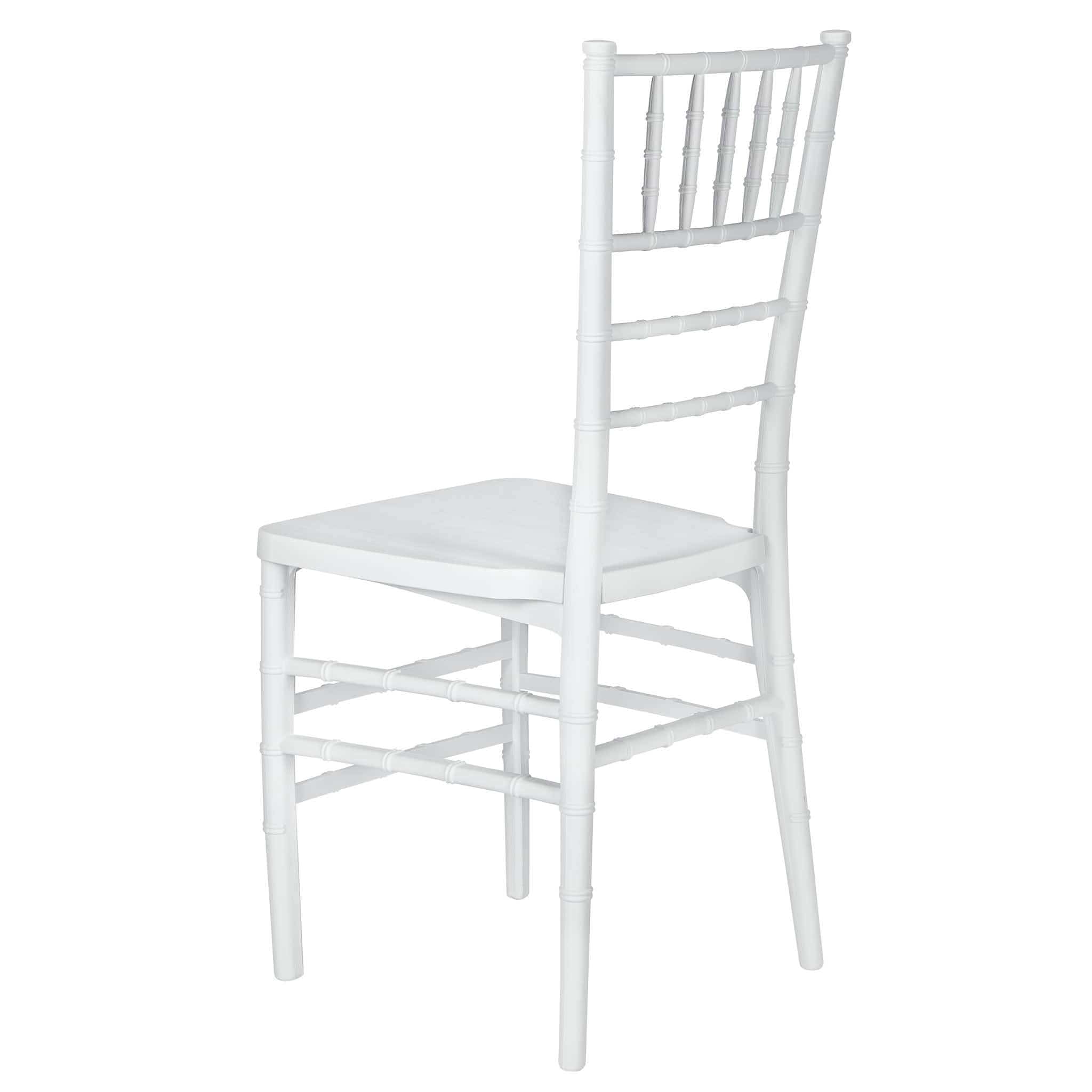Chivari White Woodgrain ToughResin™ Chiavari Chair CCRWB-MONO-AX-T