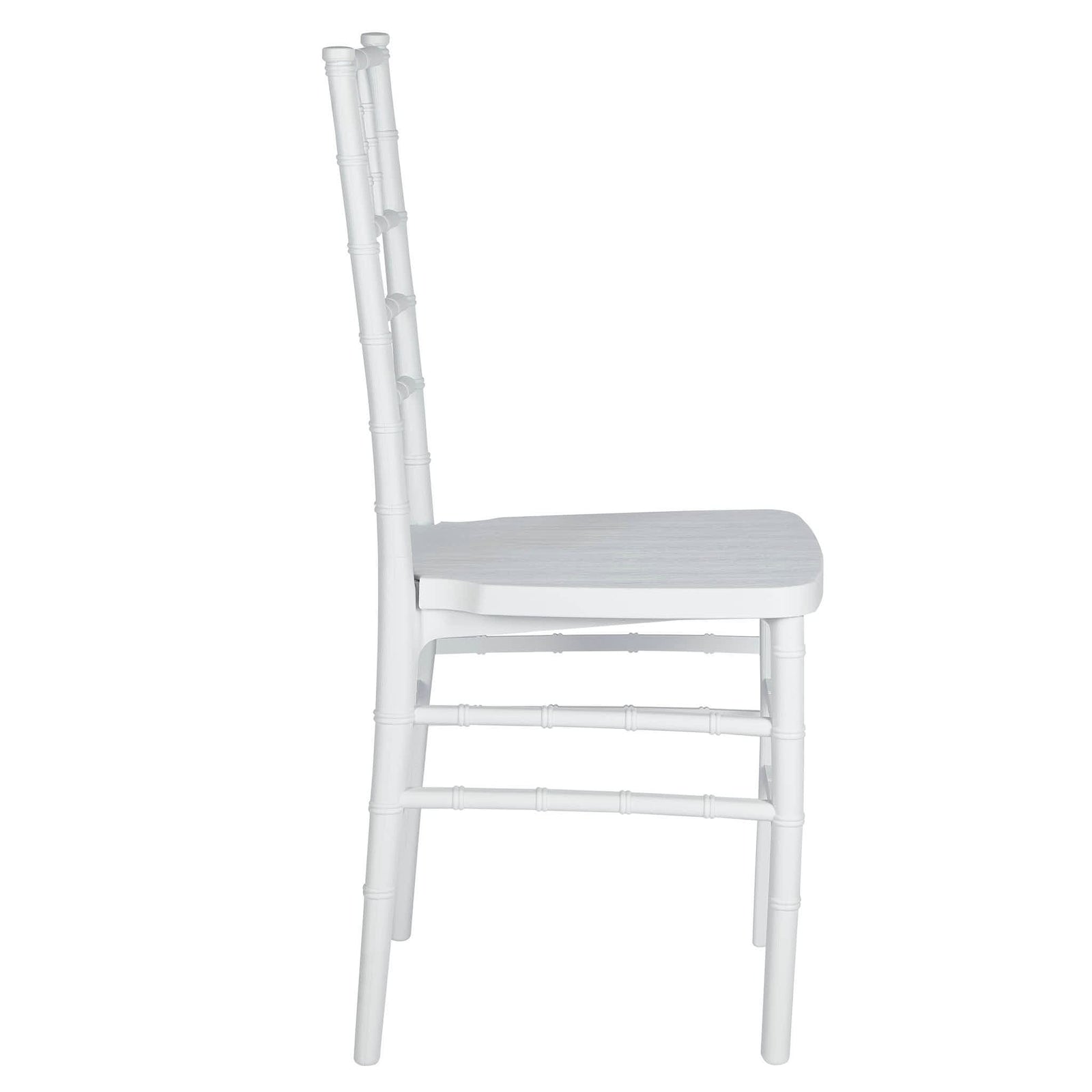 Chivari White Woodgrain ToughResin™ Chiavari Chair CCRWB-MONO-AX-T