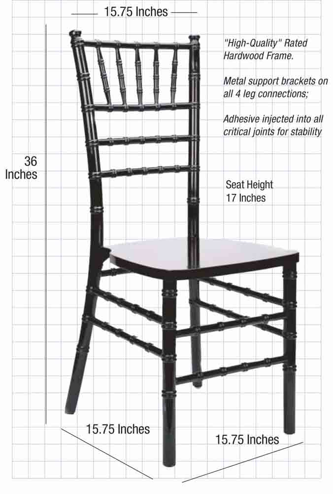 Chivari Black ToughWood™ Chiavari Chair CCWB-ZG-T
