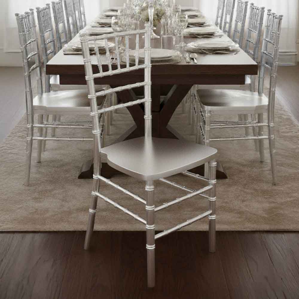 Chivari Sparkling Silver Champagne ToughWood™ Chiavari Chair CCWCHSSP-AX-T