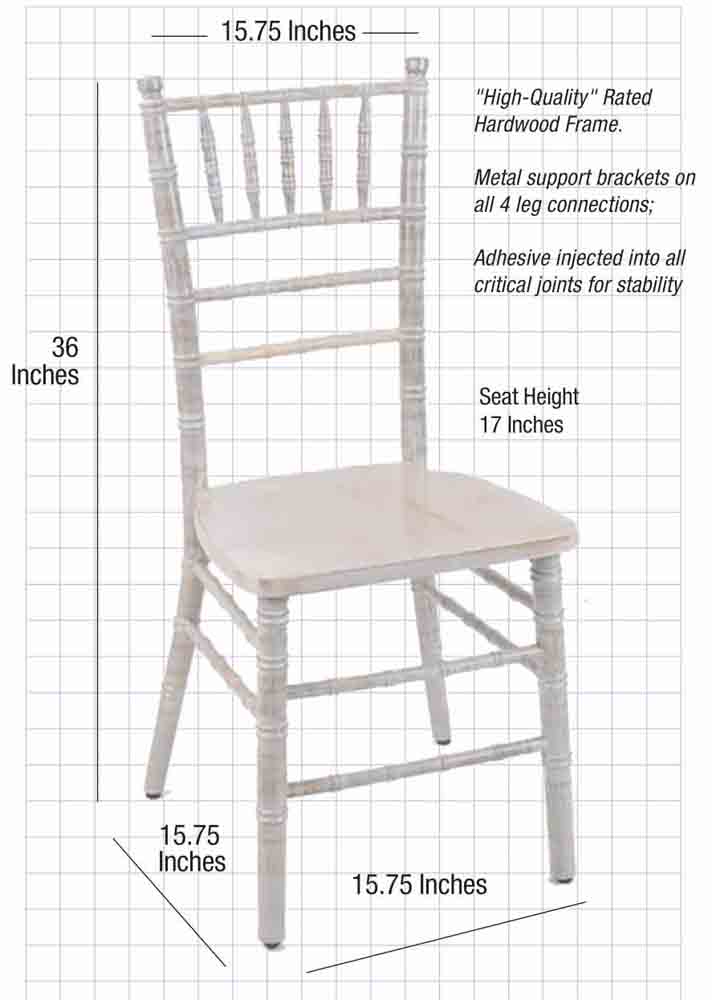Chivari Ivory Distressed ToughWood™ Chiavari Chair CCWID-ZG-T