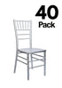Chivari 40 Chair Pack Silver ToughWood™ Chiavari Chair CCWS-ZG-T-40
