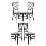 Black Diamond Back Chair - 4 Pack - Some Assembly Required