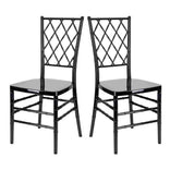 Black Diamond Resin Chair - 2 Pack - Some Assembly Required