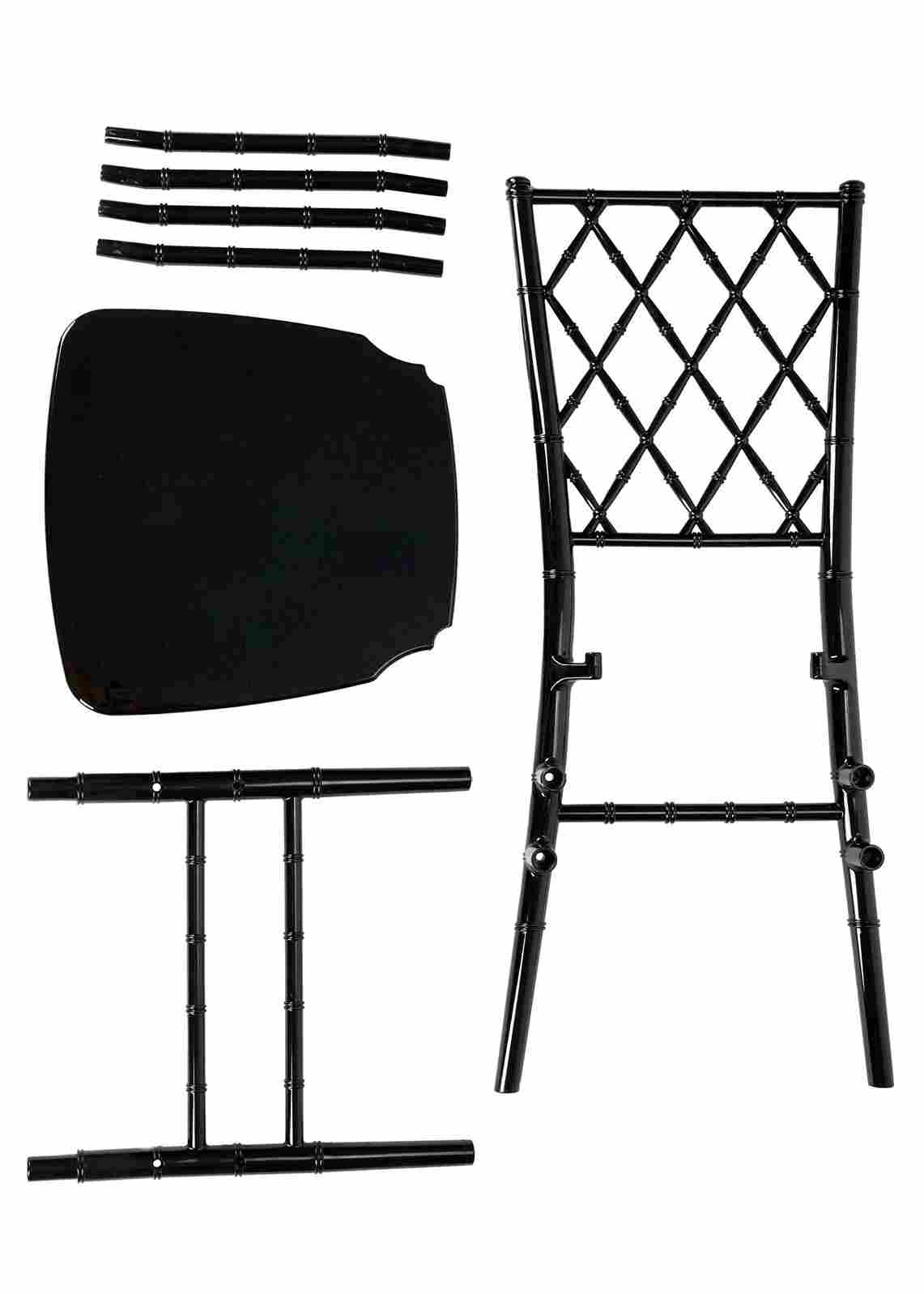 Chivari Black Diamond Resin Chair - 2 Pack - Some Assembly Required CDRB2-U-ZG-T-2