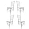 Chivari Clear Thick Seat Diamond Back Chair - 4 Pack - Some Assembly Required CDRC-U-ZG-T-4
