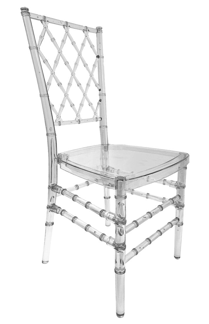 Chivari Clear Resin ProClear™ Diamond Back Chair CDRC-ZG-T