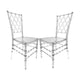 Chivari Clear Resin ProClear Diamond Back Chair - 2 Pack - Some Assembly Required CDRC2-U-ZG-T-2