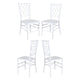 Chivari White Diamond Resin Chiavari Chair  - 4 Pack - Some Assembly Required CDRW-U-ZG-T-4