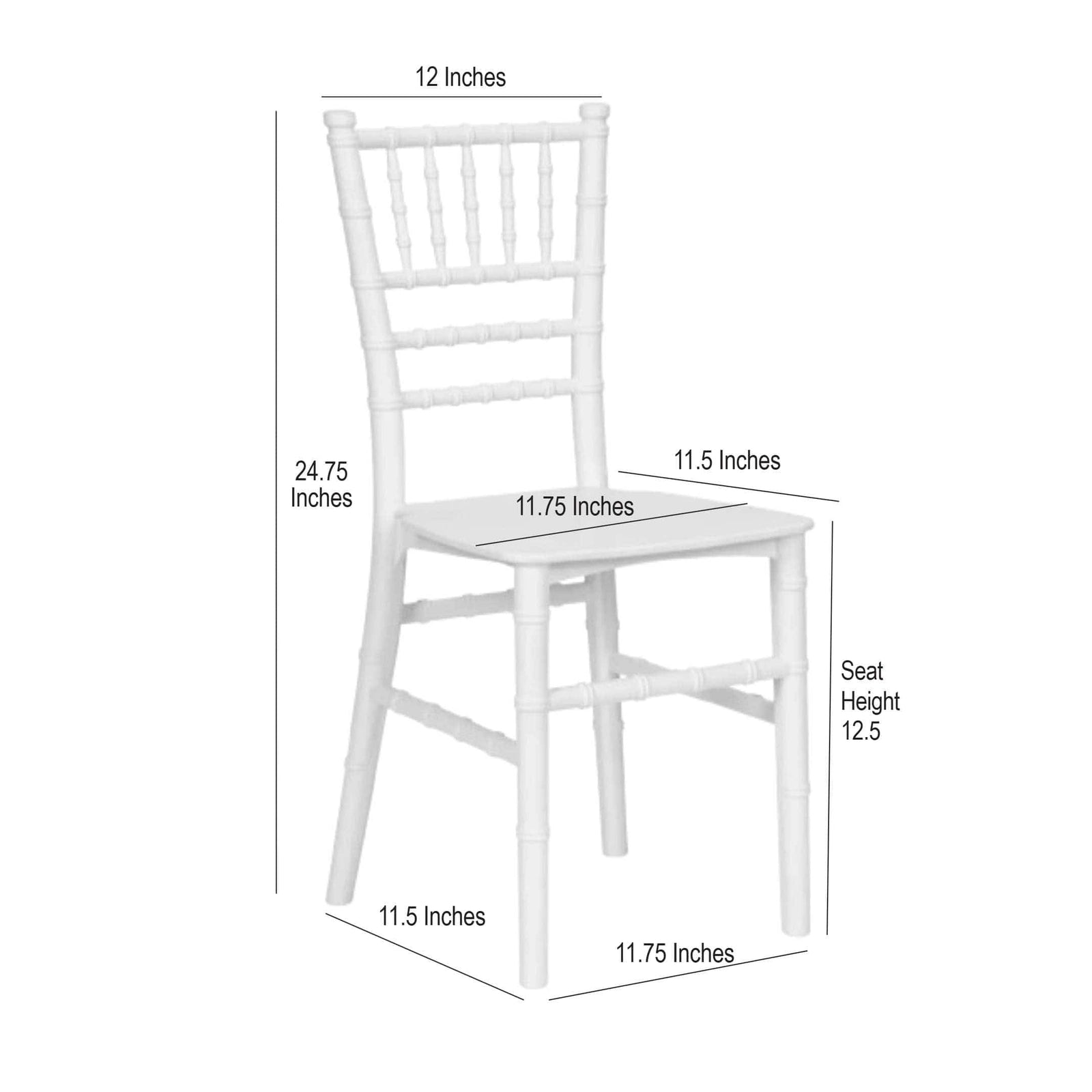Chivari Kids Pink BasicResin™ Chiavari Chair CCRP-KID-CX-T