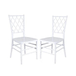 White Diamond Resin Chair - 2 Pack - Some Assembly Required