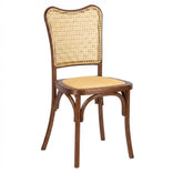 Chestnut Emma Resin Chair with Natural Cane Back and Rattan Seat