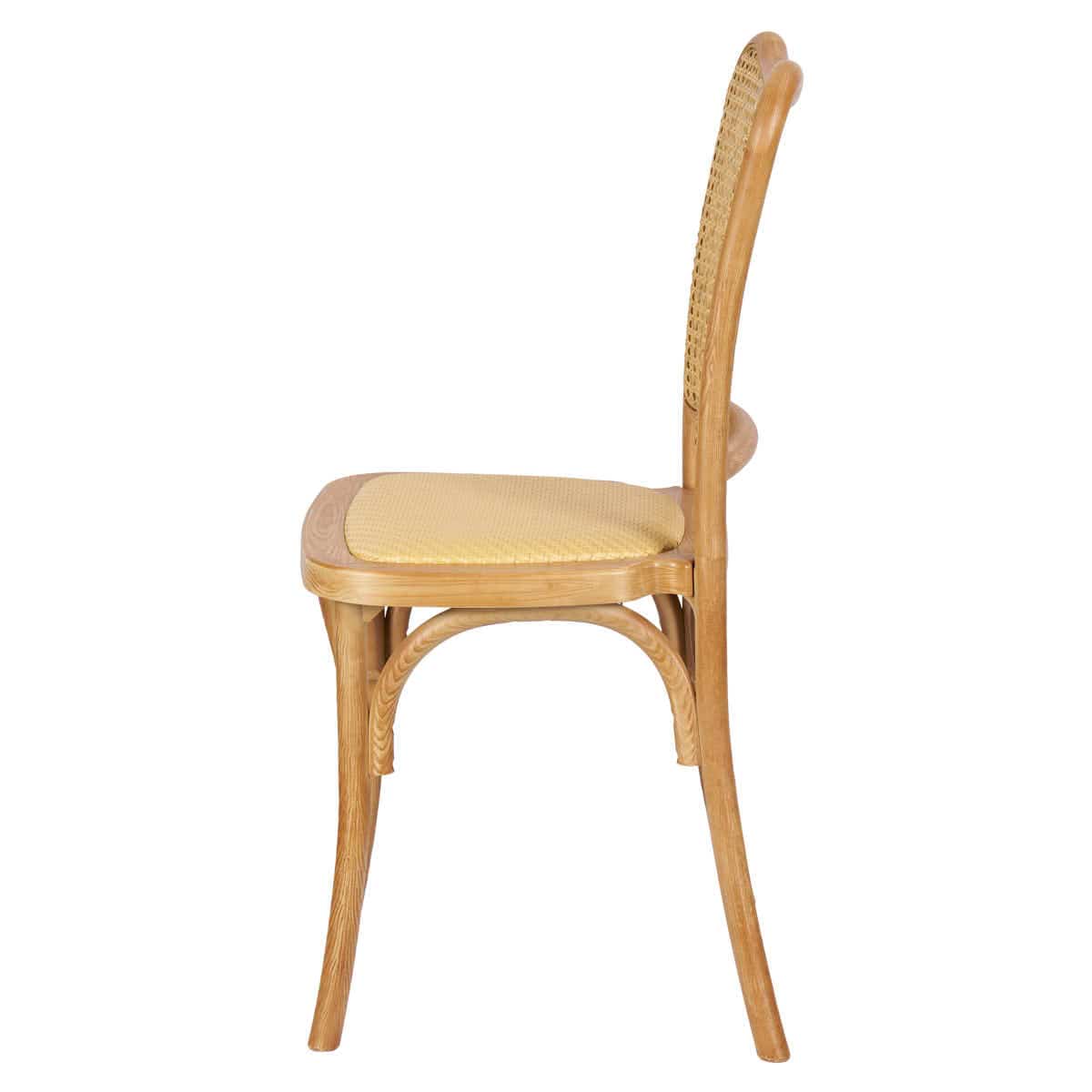 Chivari Natural Emma Resin Chair with Natural Cane Back and Rattan Seat CERNN-ZG-T