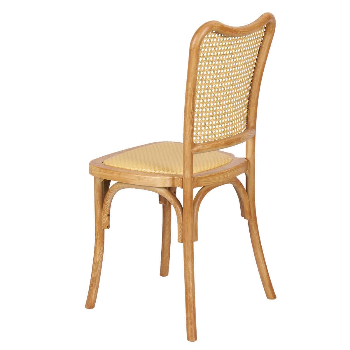 Chivari Natural Emma Resin Chair with Natural Cane Back and Rattan Seat CERNN-ZG-T