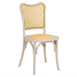 Natural Washed Emma Resin Chair with Natural Cane Back and Rattan Seat