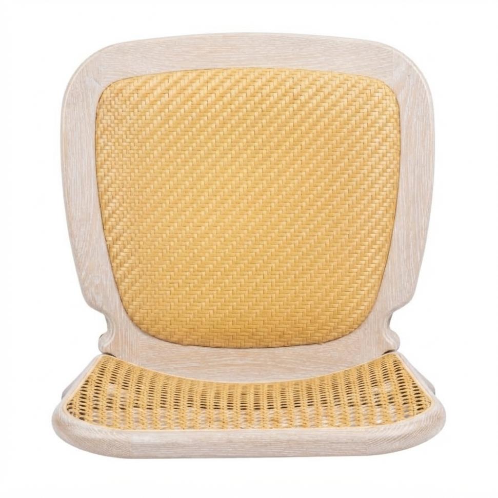 Chivari Natural Washed Emma Resin Chair with Natural Cane Back and Rattan Seat CERNW-ZG-T