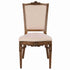 Chivari Rustic Fruitwood Emily Resin Chair with Beige Linen Seat Pad and Back CERRF-ZG-T