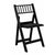 Chivari Black WoodGrain Resin Folding Chiavari Style Chair with Black Vinyl Cushion CFCRBB-AX