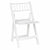 Chivari White WoodGrain Resin Folding Chiavari Style Chair with White Vinyl Cushion CFCRWB-AX