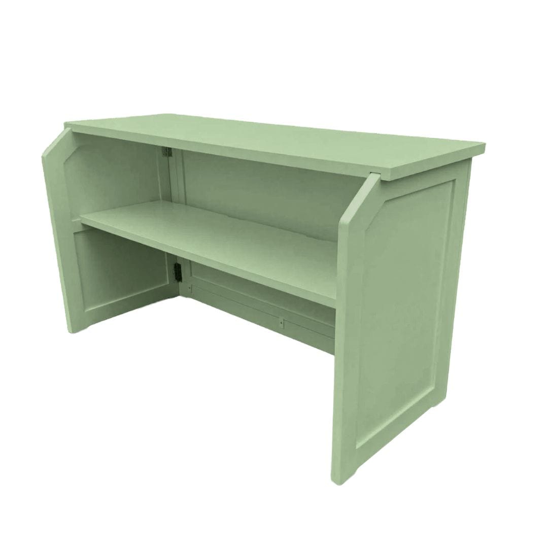 Chivari 34' Sage Green Portable Folding Bar - 7 Piece Set Single Panel Front - Margarita BAR-CFG-SG-D6-KT