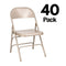 Chivari 40 Pack Beige Metal Folding Chair CFMBE-CX-T-40
