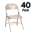 Chivari 40 Pack Beige Metal Folding Chair CFMBE-CX-T-40