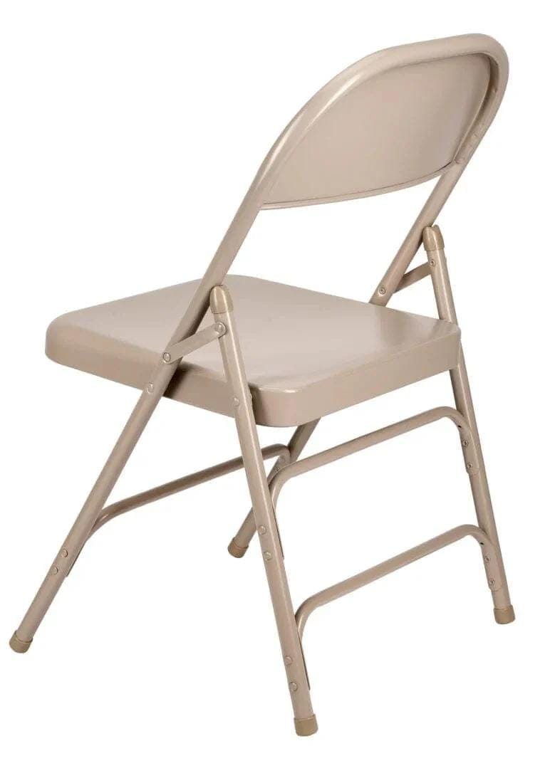 Chivari 40 Pack Beige Metal Folding Chair CFMBE-CX-T-40