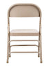 Chivari 40 Pack Beige Metal Folding Chair CFMBE-CX-T-40