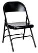 Chivari Black Metal Folding Chair CFMBL-CX-T