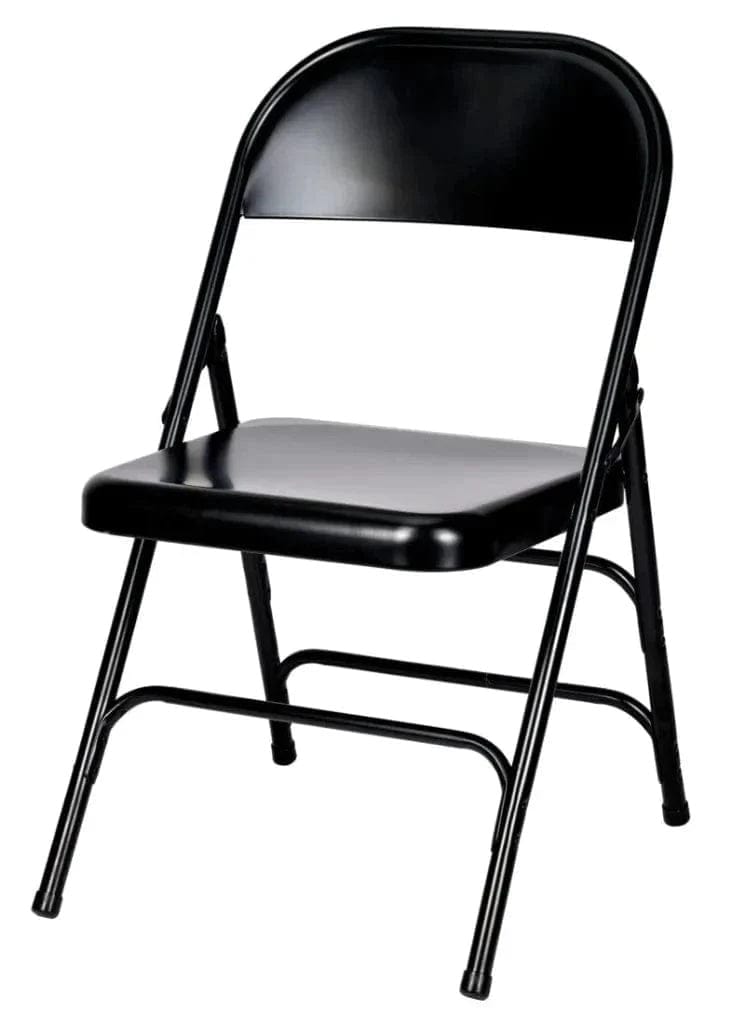Chivari Black Metal Folding Chair CFMBL-CX-T