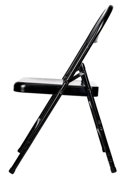 Chivari Black Metal Folding Chair CFMBL-CX-T