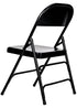 Chivari Black Metal Folding Chair CFMBL-CX-T