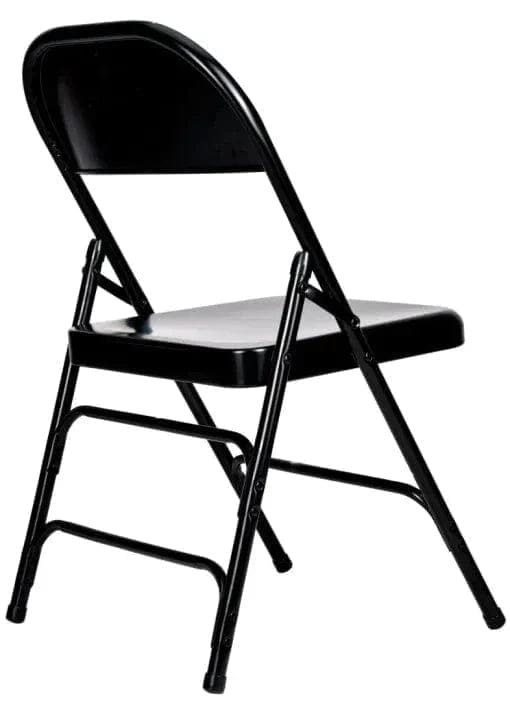 Chivari Black Metal Folding Chair CFMBL-CX-T