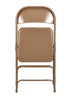 Chivari Brown Metal Folding Chair CFMBR-CX-T