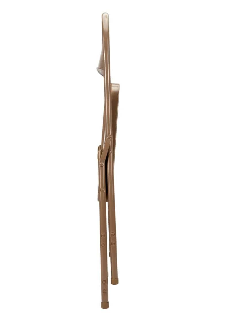 Chivari Brown Metal Folding Chair CFMBR-CX-T