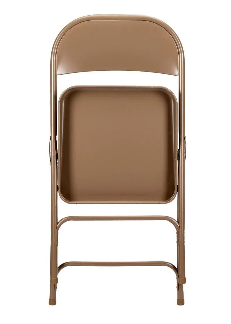 Chivari Brown Metal Folding Chair CFMBR-CX-T