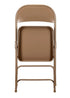 Chivari Brown Metal Folding Chair CFMBR-CX-T